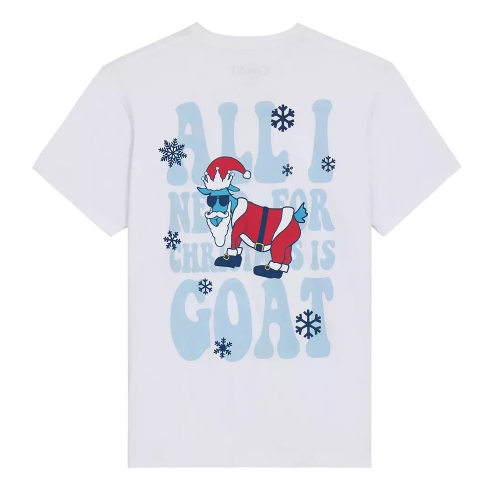 NEW GOAT USA "All I Need for Christmas" Short Sleeve T-Shirt